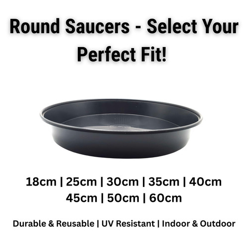 Plant pot saucers - saucers, black