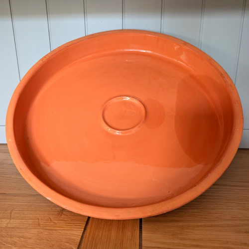Large glazed terracotta - large, round