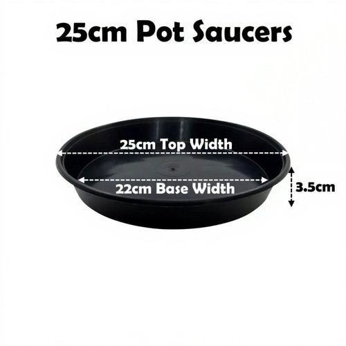 25cm plant pot - saucers, round