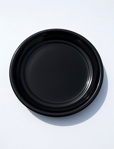 Black ceramic plant - black,