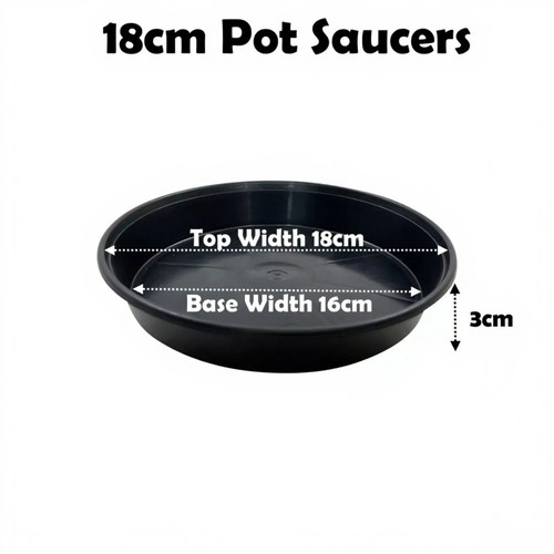 18cm plant pot saucers round - 18cm,