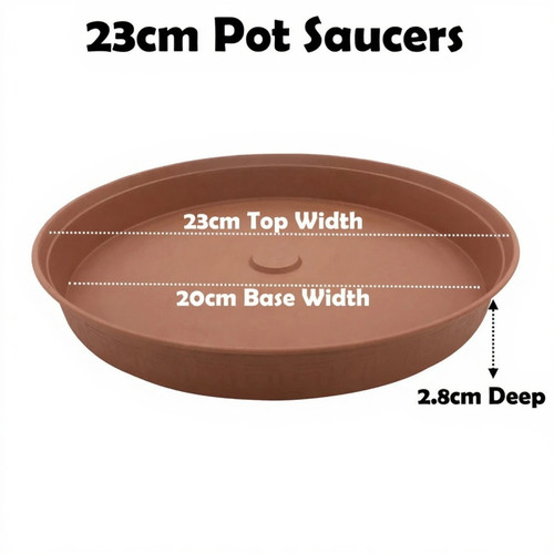 23cm plant pot - saucer, drip