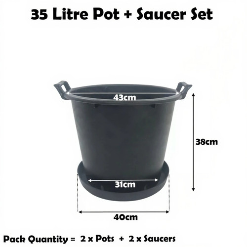 Litre plant pot with - 35,
