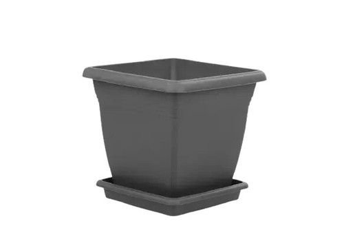 Grey large square - grey, planter