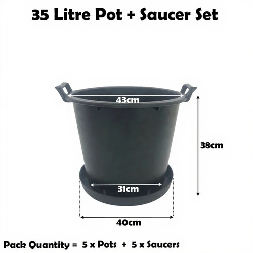 Litre plant pot with - 5,